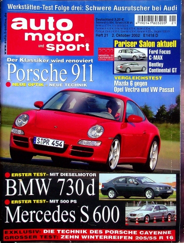 Deckblatt Auto Motor und Sport (21/2002)